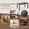 Resenkos Kitchen Table, Dining Table,48-Inch Wooden Dining Table for 4 People Rectangular Kitchen Table with Rubber Wood Legs-Black - 3 of 4