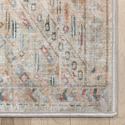 Asha Vintage Ivory 6' x 9' Tribal Chevron Flat-Weave Rug