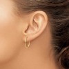 Black Bow Jewelry 1.5mm x 19mm 14k Yellow Gold Polished Round Endless Hoop Earrings - 3 of 4