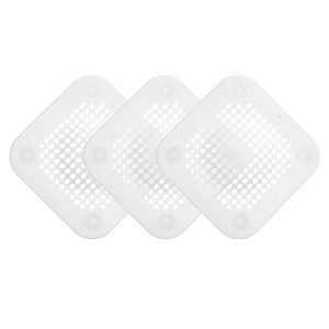 Unique Bargains Shower Drain Hair Catcher Round and Convex Drain Cover Silicone Strainer Hair Stopper - 1 of 4