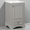 20" Bathroom Vanity with Ceramic Sink, Door & Drawer, Adjustable U-Shaped Shelf, and Door Organizer – Freestanding Cabinet - 4 of 4