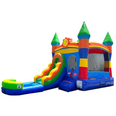 Pogo Bounce House Crossover Bounce House with Slide and Splash Pool