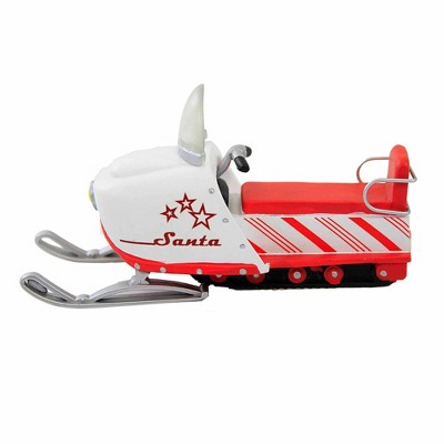 Department 56 Villages 2.0 Inch Candy Cane Snowmobile North Pole Travel Santa Village Accessories