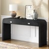 60'' Wooden Entryway Table with Burl Veneer,Console Table with 2 Large Drawers and Metal Handles – The Pop Home - 2 of 4