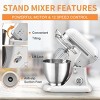 SEVOBAL Stand Mixers Electric Food Mixer with 4.8QT 12 Speeds Dough Hook Whisk Beater for Baking and Cooking, White, 9.45"*15.35"*14.17" - 3 of 4