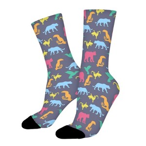 Isolated Animals And Birds Women Printed Crew Socks Funny Funky Socks Soft Polyester Novelty Gifts for Artists Men - 1 of 1