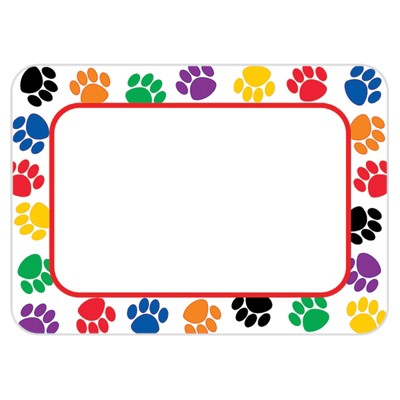 colorful paw prints