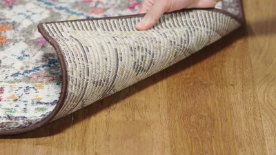 Bohemian Blue Floral 2'2" x 6' Runner Synthetic Rug