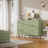 6 Drawer Dresser, Fluted Modern Chest of Drawers with Deep Storage and Wide Top, Large Double Dresser TV Stand for Bedroom, Living Room - 2 of 4