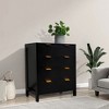 Chest of Drawers, 4 Drawer Wood Dresser, Waveform Fluted Panel Dresser, Modern Storage Drawers, for Closet Living Room, Bedroom, Nursery Hallway - 2 of 4