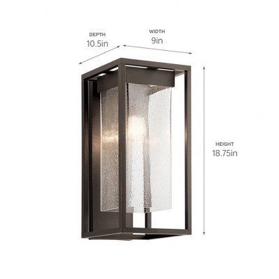 Olde Bronze Seeded Glass Outdoor Wall Sconce