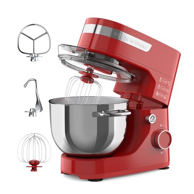 WHALL Stand Mixer, 12-Speed Tilt-Head Kitchen Mixer with Dough Hook, Whisk, Beater, and Stainless Steel Bowl – Powerful Electric Food Mixer for Baking