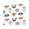 Hudson Baby Unisex Baby Cotton Flannel Receiving Blankets Bundle, Woodland Faces, One Size - 3 of 4