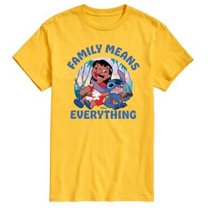 Men's - Lilo and Stitch - Family Means Everything Short Sleeve Graphic T-Shirt - 1 of 4