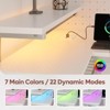 Bestier 42" Reversible L-Shaped Gaming Desk with Power Outlets LED Lights and Monitor Stand &Storage Shelves & Hooks for Bedrooms & Home Offices - 3 of 4