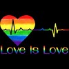 Design By Belugastore Humans Pride Heartbeat Love is Love By Belugastore T-Shirt - 2 of 2