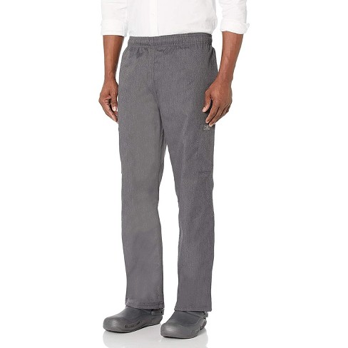 Chef Code Modern Fit Chef Pants With Cargo Pockets And Elastic Waist Core Colors Heather Charcoal 3xl Target