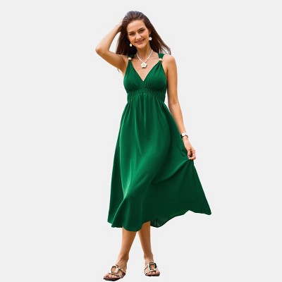 Women's Evergreen Goddess Green Maxi Dress  - Cupshe