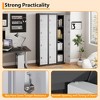 72" Steel Storage Locker Cabinet - 4-Door Unit with Keys, Shelves & Hanging Rod for Employee, Student, Gym & Office Use - 4 of 4