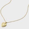 14K Gold Dipped Heart Charm Initial Necklace - A New Day™ Gold - 4 of 4