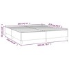 vidaXL Bed Frame without Mattress Light Gray Full Velvet - 4 of 4