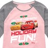 Girls' - Disney - On The Highway To Holiday Fun Shirt Tail Raglan Graphic T-shirt - 2 of 4