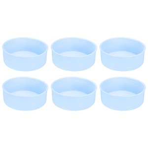 Unique Bargains Round Cake Pans Silicone Cake Mould for Cupcakes Bread 6 Pcs - 1 of 4