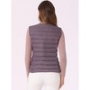 INSPIRE CHIC Women's Sleeveless Lightweight Button Up Quilted Round Neck Winter Puffer Vest - 4 of 4