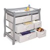 Badger Basket Sleigh Style Baby Changing Table with 6 Baskets - 4 of 4