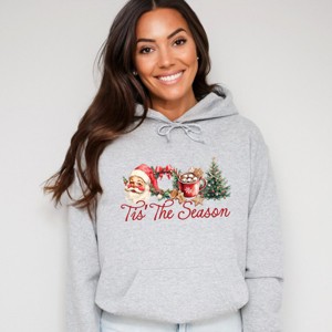Tis' The Season Watercolor - Women's Graphic Hoodie - 1 of 3