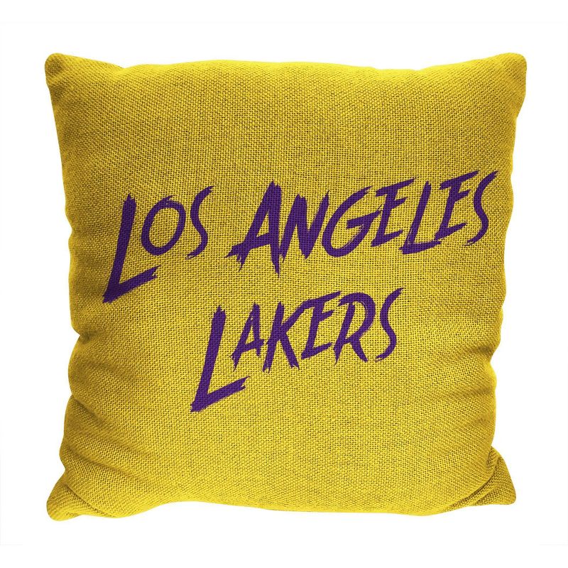 14&#34;x14&#34; NBA Los Angeles Lakers Invert Double Sided Jacquard Decorative Pillow - 2pk, 2 of 5