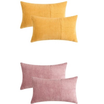 REGALWOVEN 4 Pcs Modern Strip Decorative Throw Pillow Covers for Couch Bed Living Room