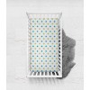 Bacati - Morocan Tiles Aqua/Lime/Gray Muslin 100 percent Cotton Universal Baby US Standard Crib or Toddler Bed Fitted Sheet - 3 of 4