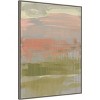 32" x 42" Coral and Olive Striations II by Jennifer Goldberger Framed Canvas Wall Art Print - Amanti Art: Modern Style, Lithograph - 2 of 4