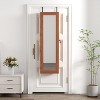 MOEPISY Solid Wood Jewelry Armoire Organizer Cabinet with Full-Length Mirror, 47.5x14.3 in Wall-Mounted Lockable Brown - 2 of 4