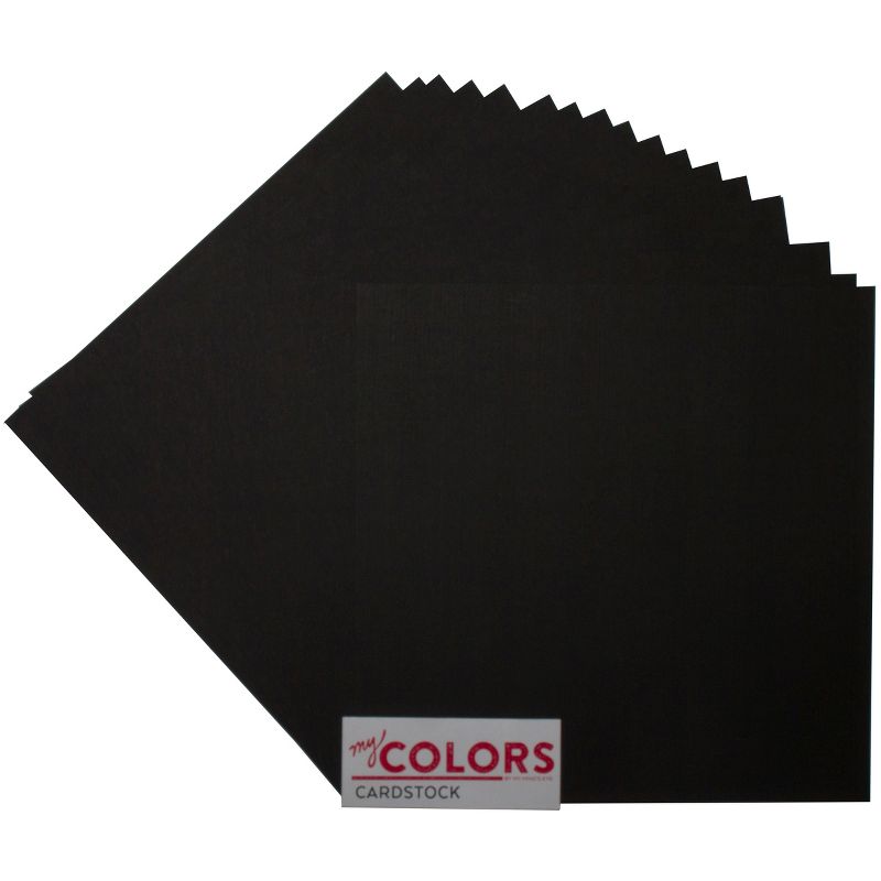 My Colors Canvas Cardstock Bundle 12"X12" 18/Pkg-Black Magic, 2 of 3