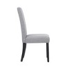 WestinTrends  Upholstered Linen Fabric Dining Chair (Set of 2) - 3 of 4