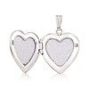Ross-Simons Sterling Silver Heart Locket Necklace With 14kt Yellow Gold Cross - 4 of 4