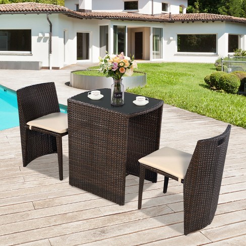 Assembled wicker patio discount furniture