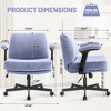 Dsvimoy Task and Office Chair Adjustable Swivel Criss Cross Desk Chair with Thick Cushion for Work, Purple, 27"*22.9"*13" - 3 of 4