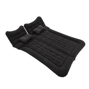 Unique Bargains Car Air Mattress Camping Bed with Pillows Black - 1 of 4