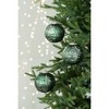 NAYSAYE Party Decoration and Accessories Glass Christmas Ball Ornaments Set of 6 for Christmas Tree Decors, Green, 3.9"*3.9"*0.25" - 4 of 4