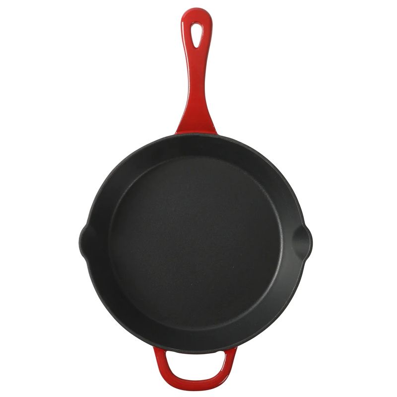 Crock-Pot Artisan Enameled Cast Iron Round Skillet in Gradient Red, 2 of 7