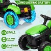 Ride on Toy Tractor, 12V Ride on Bulldozer with Detachable Trailer, Kids Electric Vehicles with Remote Control, Bucket, Horn, Lights, Music, Green - 4 of 4