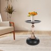 YIYIBYUS Round Side Table, Metal Durable End Table - 3 of 4