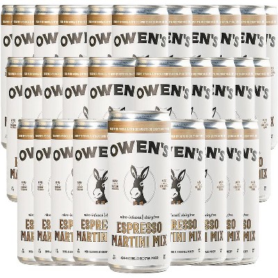 Owen’s Craft Mixers | Espresso Martini | Handcrafted in the USA with Premium Ingredients | Vegan & Gluten-Free Soda Mocktail and Cocktail Mixer