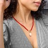Ross-Simons 12-13mm Cultured Baroque Pearl and 5-5.5mm Red Coral Bead Toggle Necklace in 18kt Gold Over Sterling Size 18 - 2 of 3