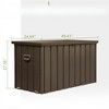 VisioGear 120GAL Outdoor Storage Deck Box with 4 Wheels, Large Patio Storage Bin for Outside Cushions, Brown, 49.41"*24.69"*27.56" - 2 of 4
