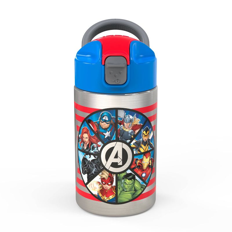 Marvel Avengers 14oz Stainless Steel Double Wall Valiant Bottle - Zak Designs, 1 of 8