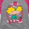 Girls' - Hey Arnold! - Valentine's My Love Shirt Tail Raglan Graphic T-shirt - 2 of 4
